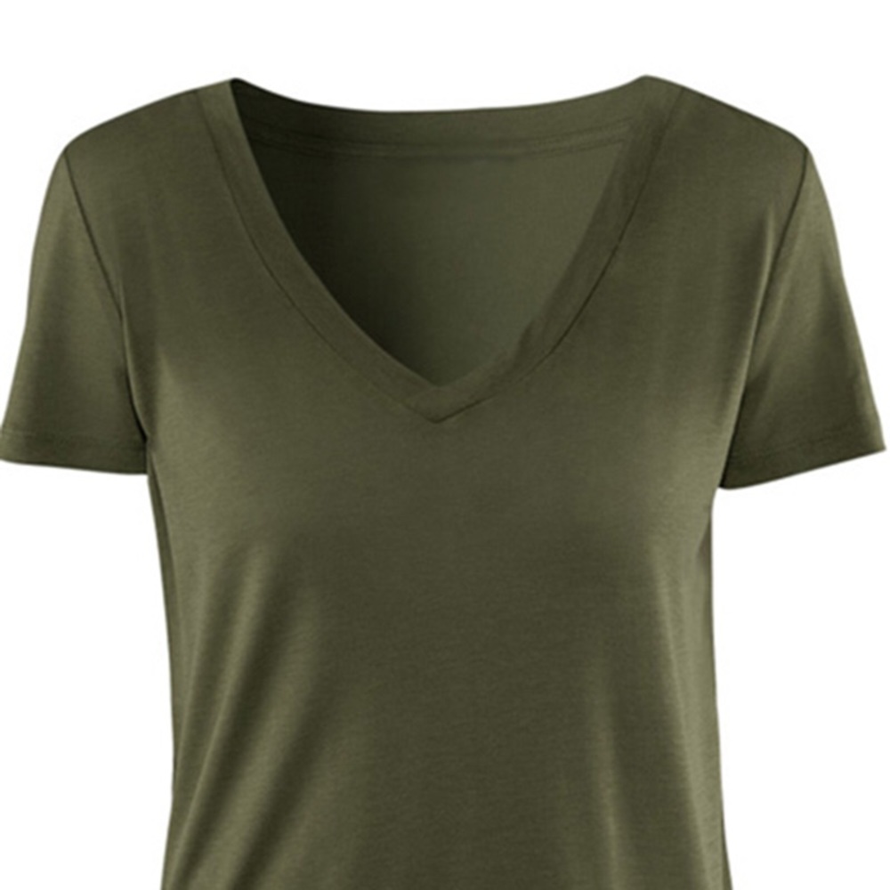 *BRAND NEW* JCPenneys Basic Army Green Short Sleeve V-Neck Lightweight Tee Shirt